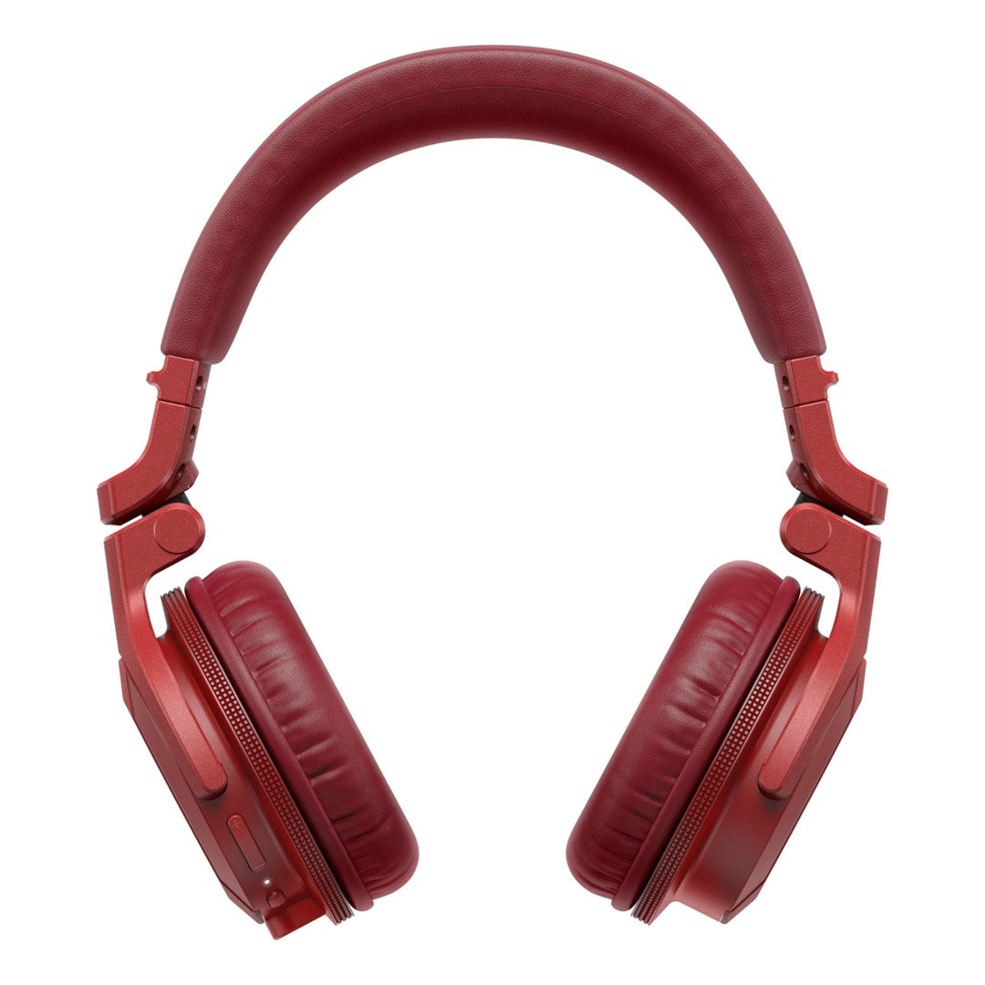 Pioneer DJ HDJ-CUE1BT-R Red DJ Headphones with Bluetooth Functionality Front View