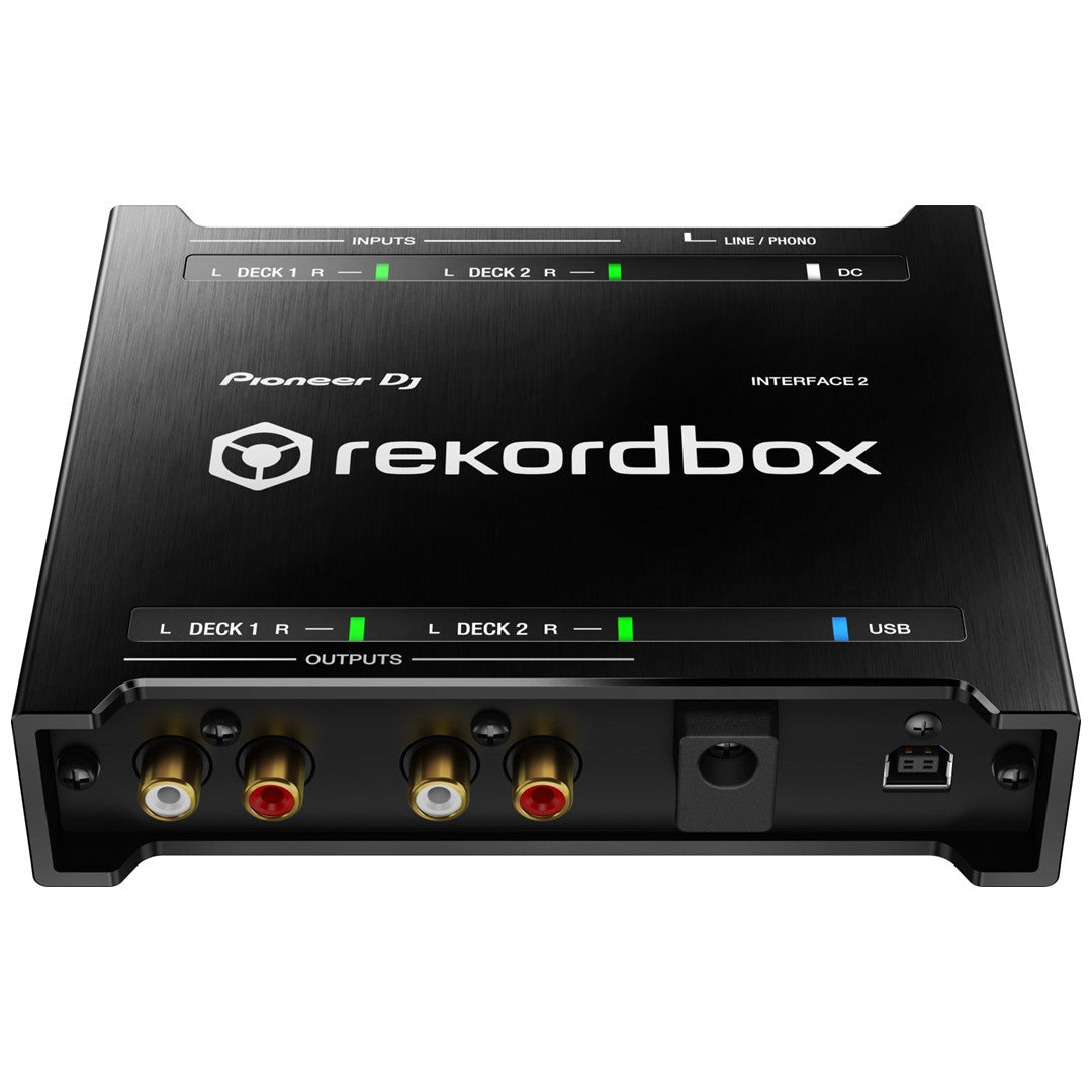 Pioneer DJ INTERFACE-2 2 Channel Audio Interface For Rekordbox Top Front View