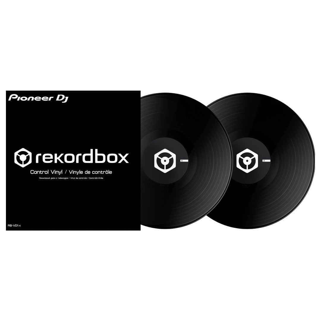 Pioneer DJ RB-VD1-K Control Vinyl in Black (Pair) Top Front View