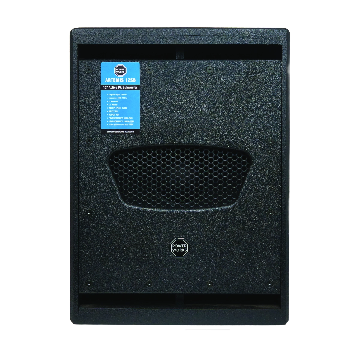 PowerWorks ARTEMIS 12SB - Active 12" Subwoofer Front