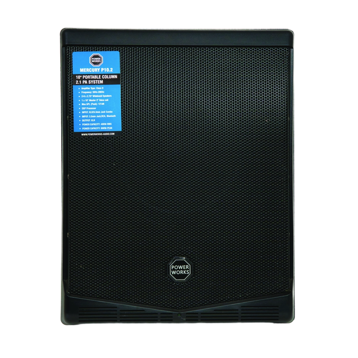 PowerWorks MERCURY P10.2 - Portable PA System Front Subwoofer