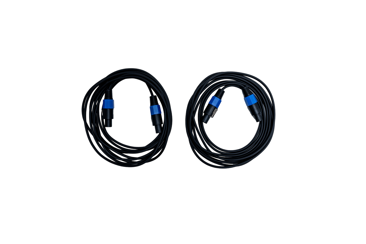 PowerWorks MERCURY P15.2 MKII - (With Stands) Portable PA System Speaker Cables