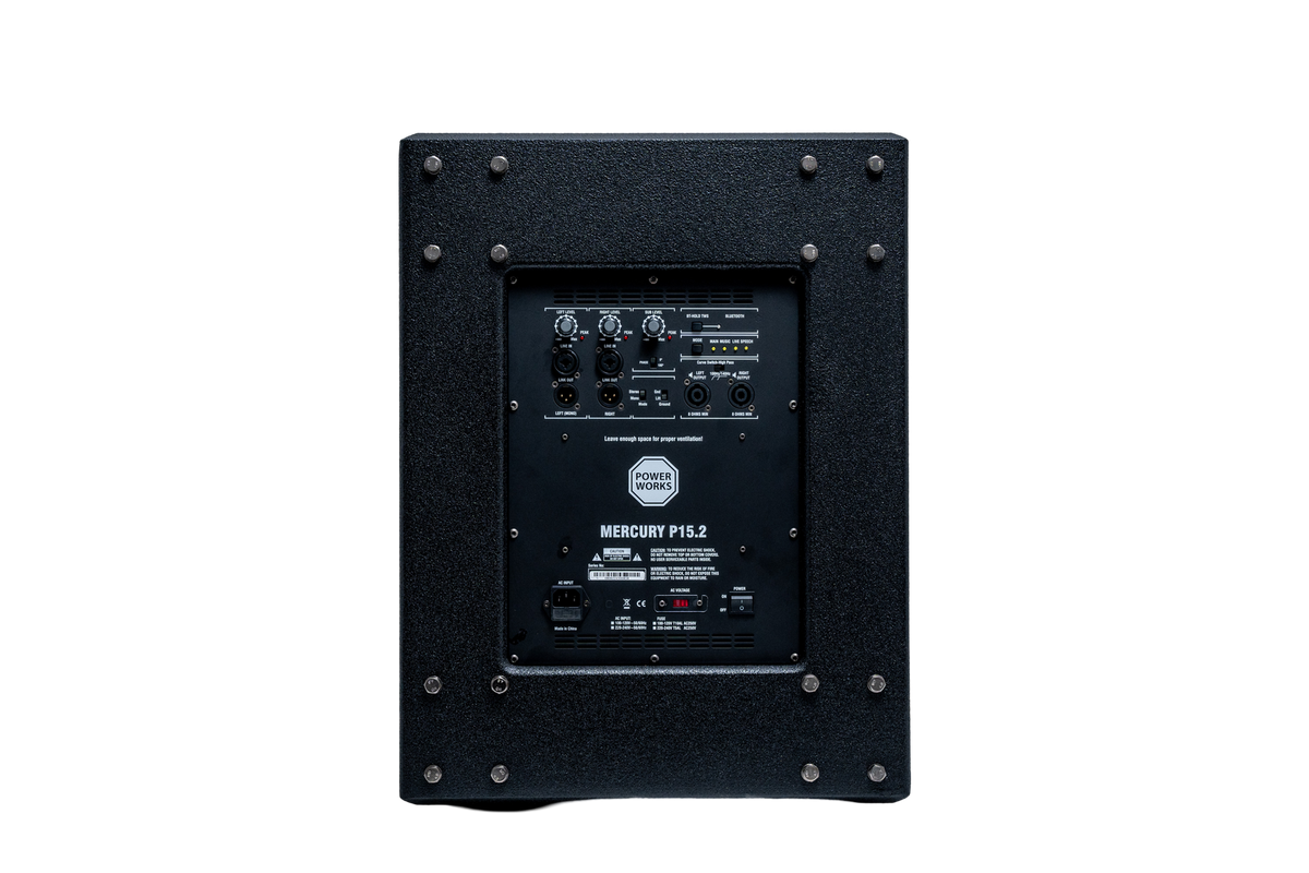 PowerWorks MERCURY P15.2 MKI (No Stands) - Portable PA System Subwoofer Rear