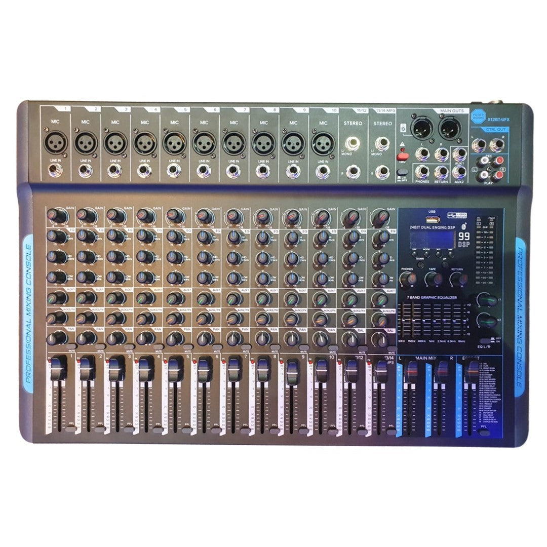PowerWorks X12BT-UFX - Mixer with DSP (12-Channels) Top